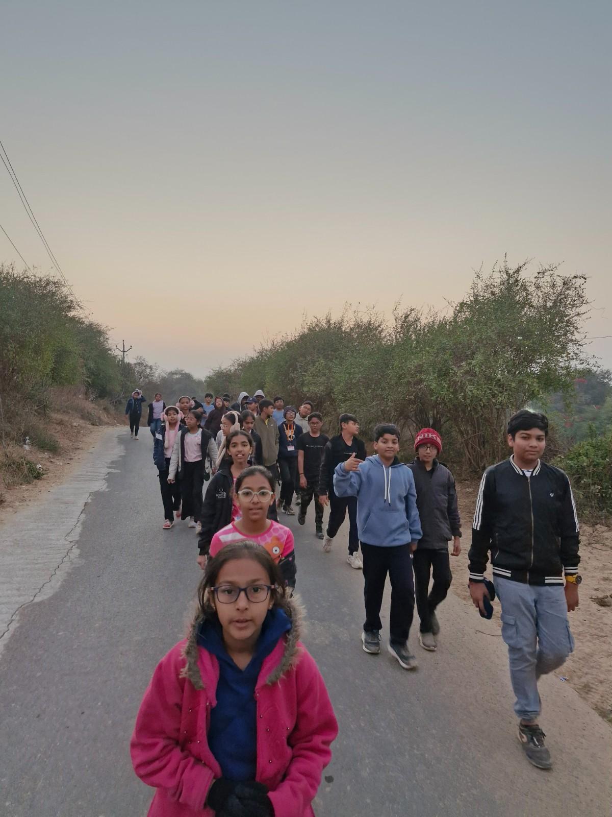 School trip nature walk